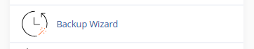 cPanel Backup Wizard tool