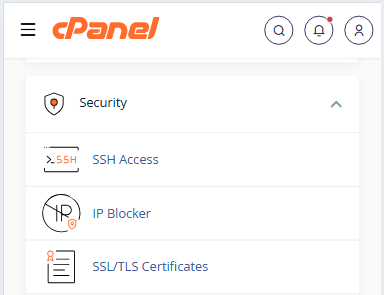 cPanel SSL/TLS Certificates tool