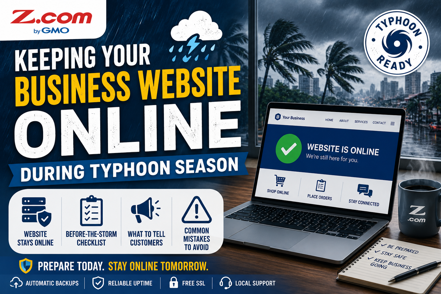 Keeping Your Business Website Online During Typhoon Season